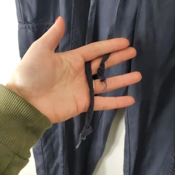 Knox Rose Blue Lyocell Joggers Womens Size L Lightweight Beachy Boho Pockets - Picture 2 of 3